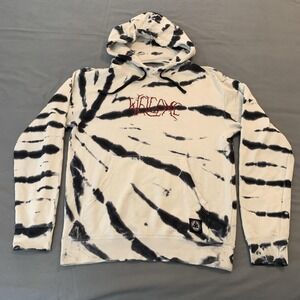 Welcome Hoodie Mens Small‎ White Tie Dye Gothic Embroidered Sweatshirt Skater